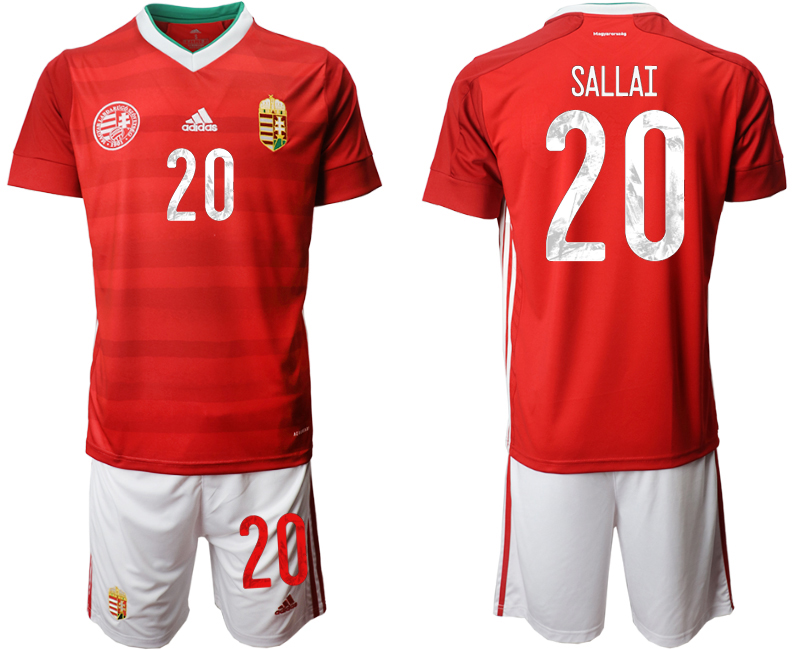 Men 2021 European Cup Hungary red home #20 Soccer Jersey